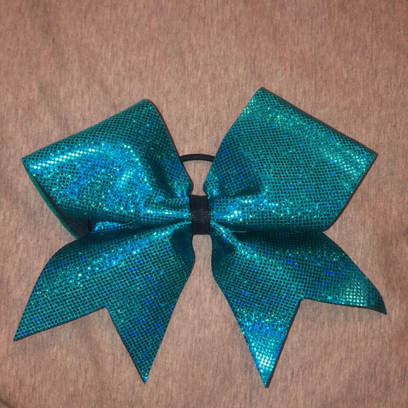 Teal cheerleading bow - Picture 1 of 2